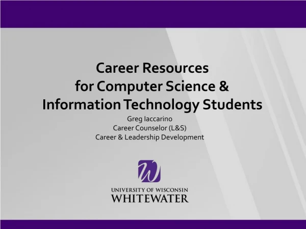 Career Resources for Computer Science &amp; Information Technology Students