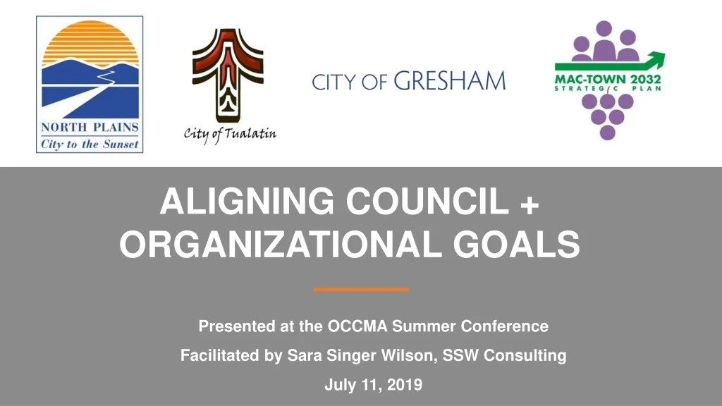 aligning council organizational goals