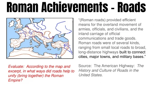 Roman Achievements - Roads