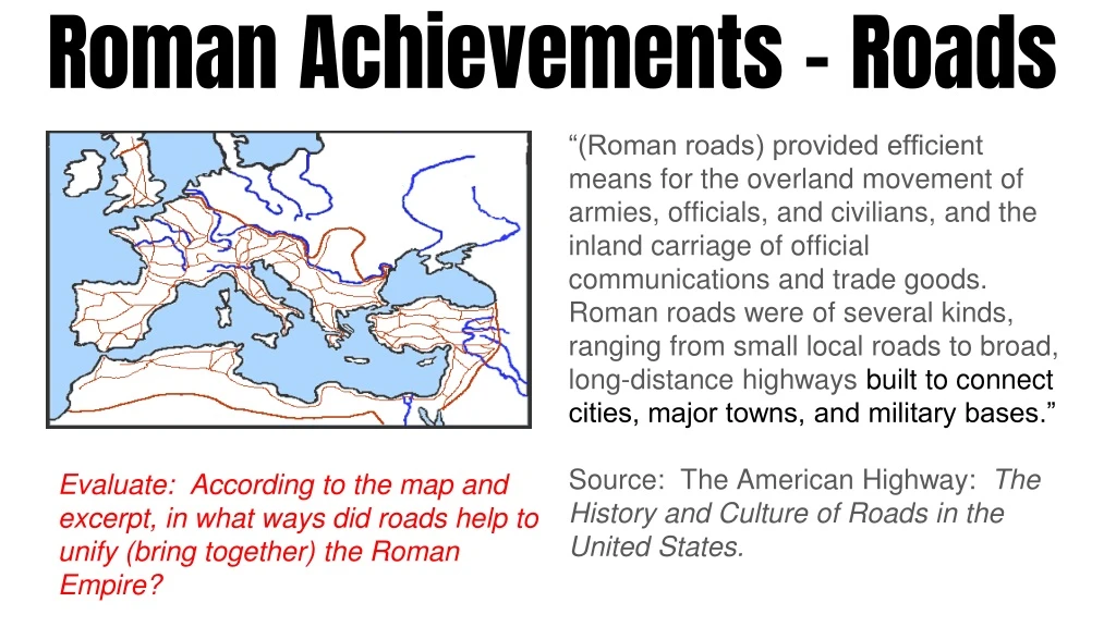 roman achievements roads