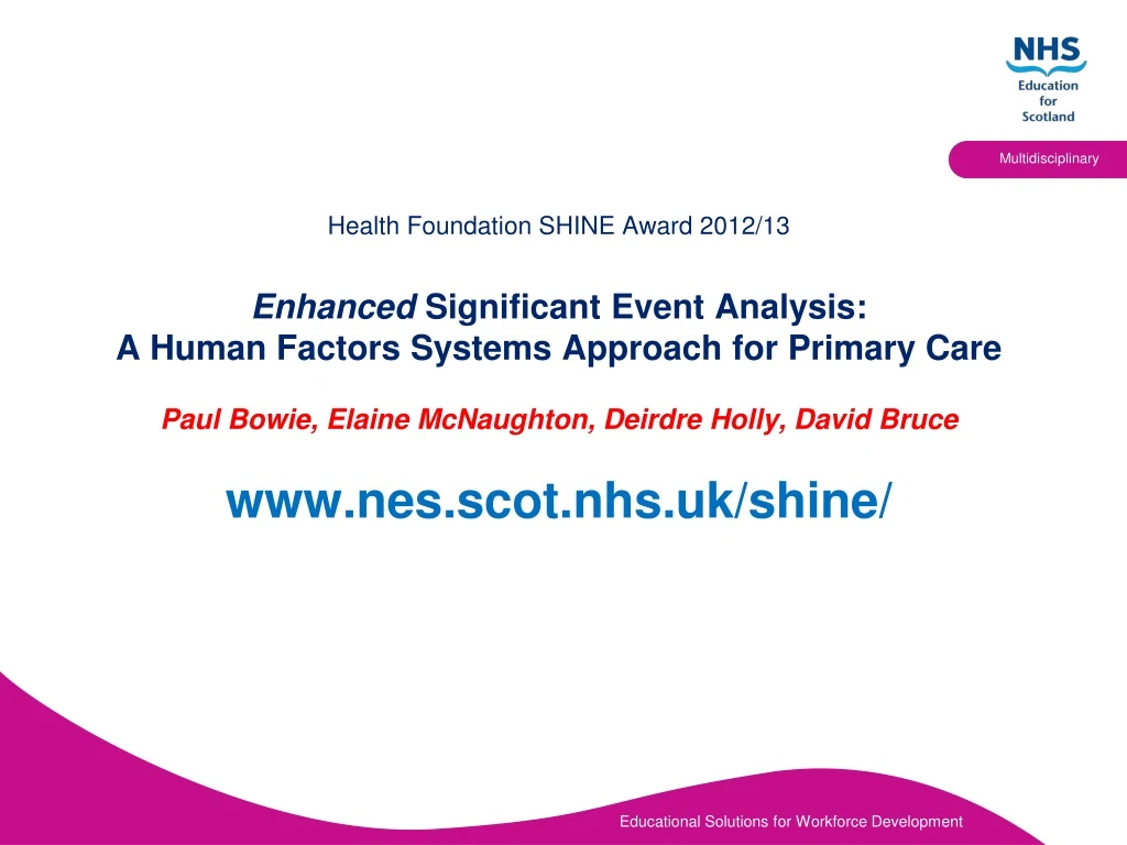 health foundation shine award 2012 13 enhanced