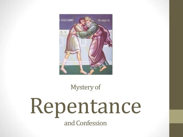 Mystery of Repentance and Confession