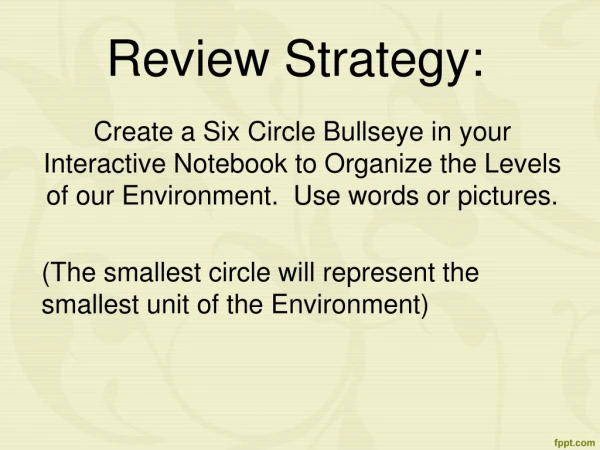 Review Strategy: