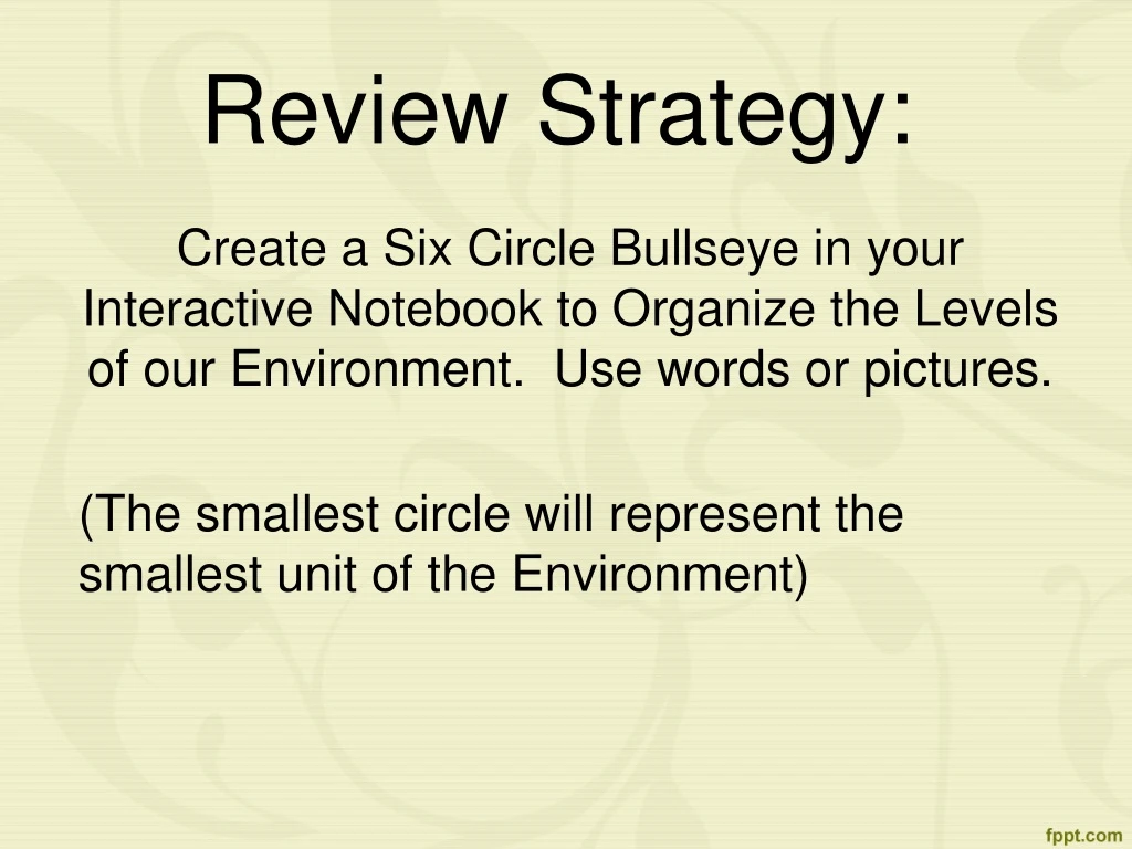 review strategy