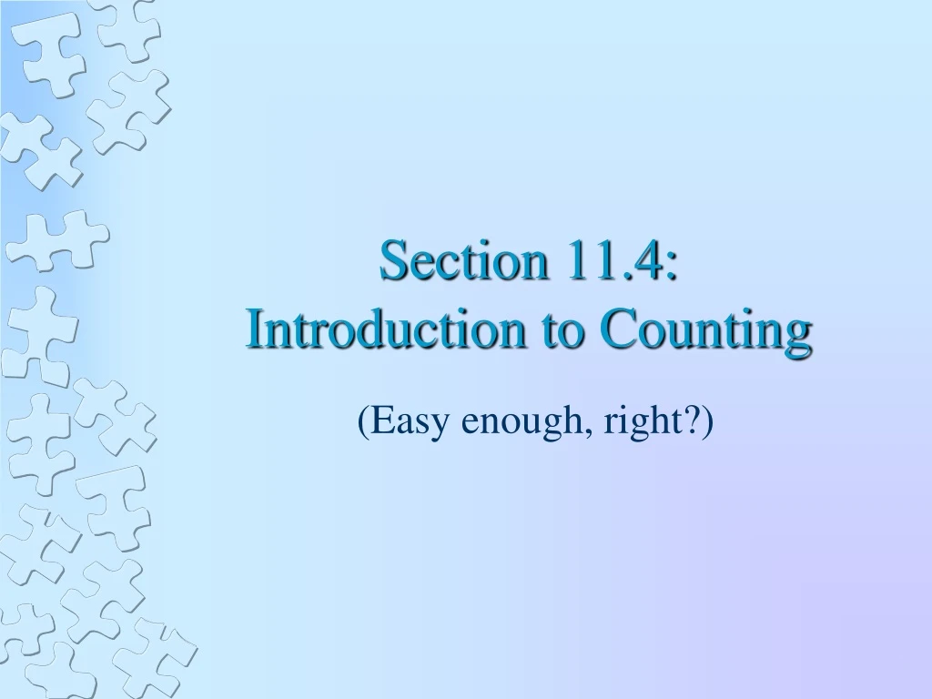 section 11 4 introduction to counting