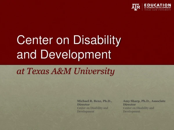 Center on Disability and Development