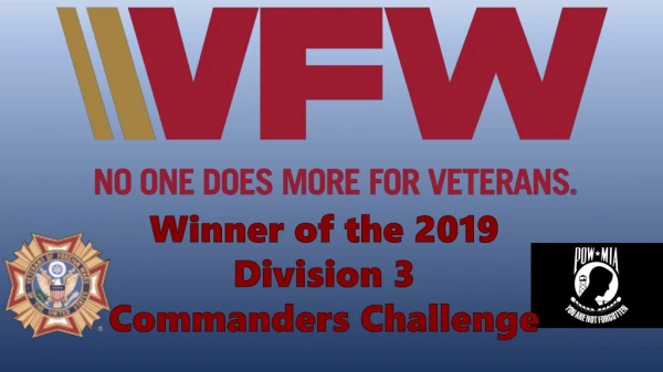 Winner of the 2019 Division 3 Commanders Challenge