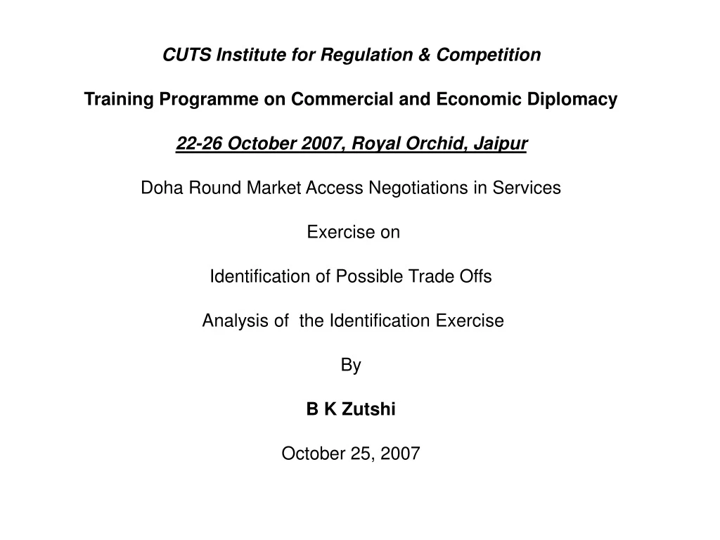 cuts institute for regulation competition