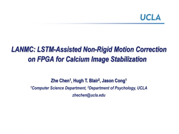 LANMC: LSTM-Assisted Non-Rigid Motion Correction on FPGA for Calcium Image Stabilization  