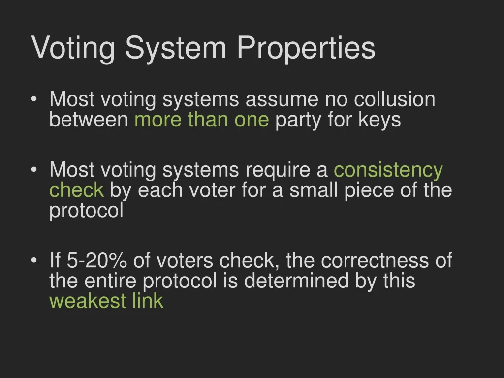 voting system properties