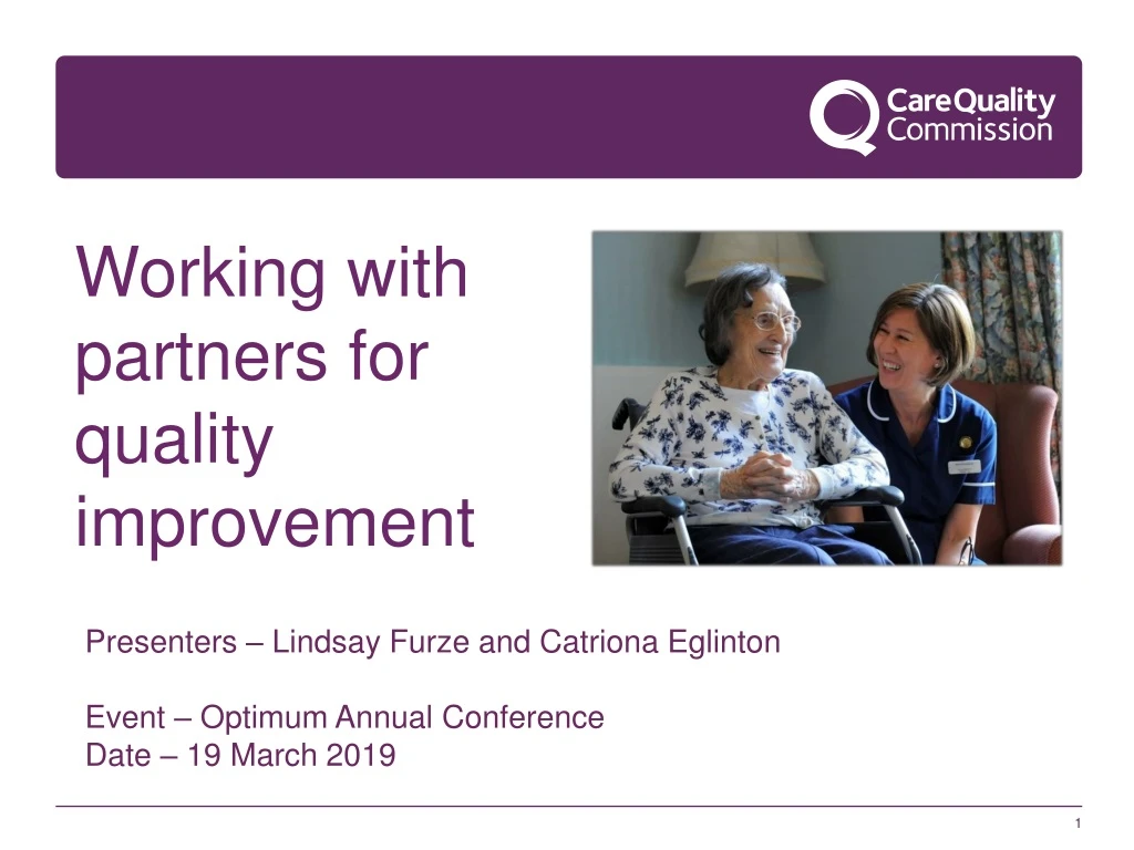 working with partners for quality improvement
