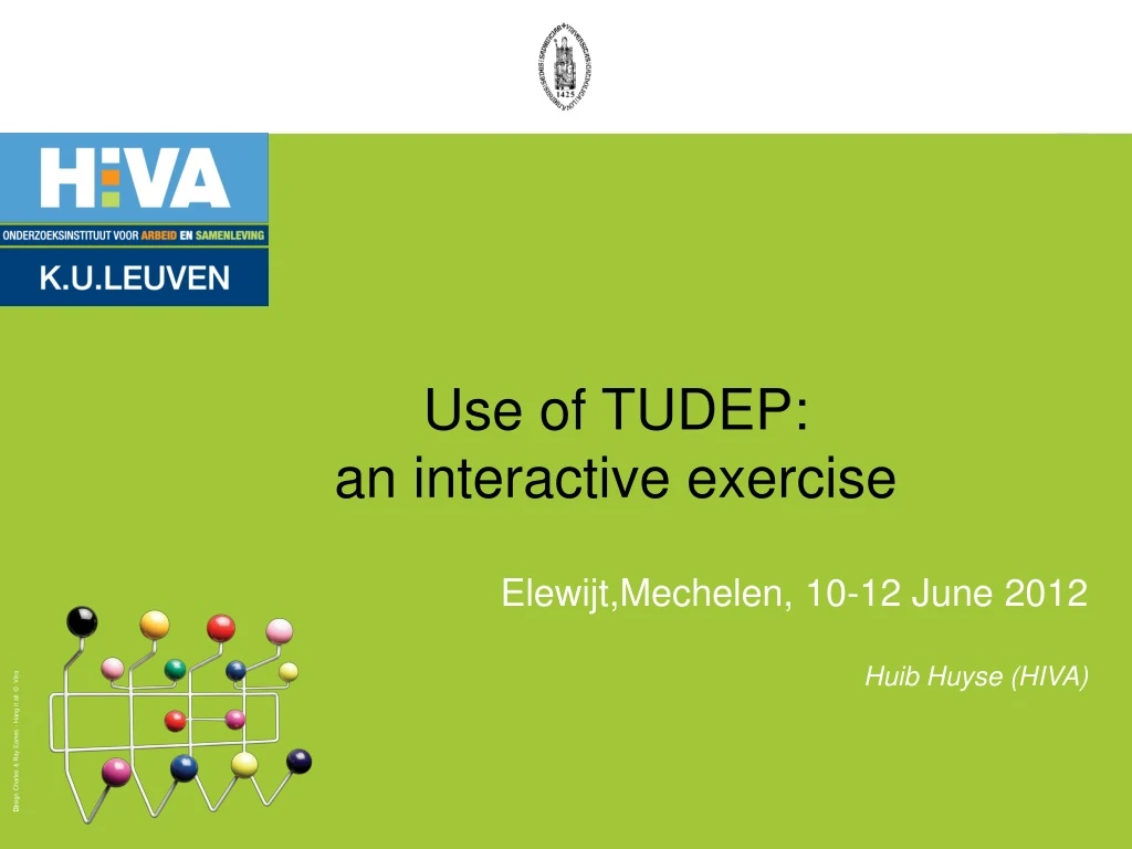 use of tudep an interactive exercise