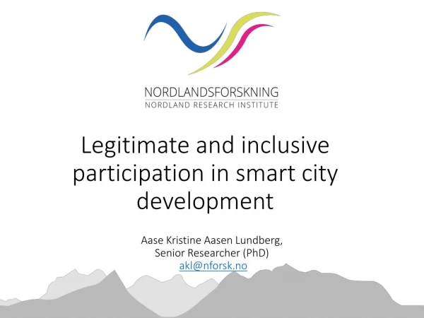Legitimate and inclusive participation in smart city development