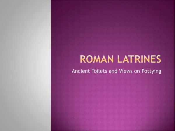 Roman Latrines