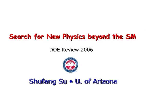 Search for New Physics beyond the SM