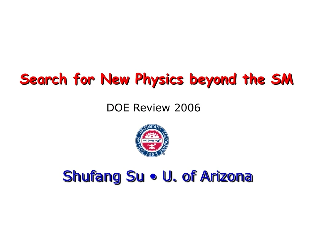 search for new physics beyond the sm