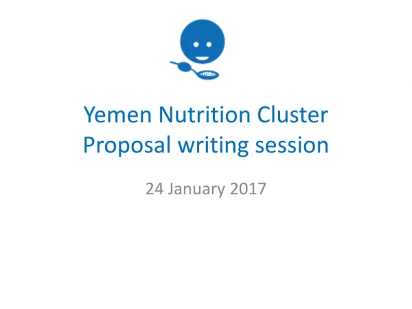 Yemen Nutrition Cluster Proposal writing session
