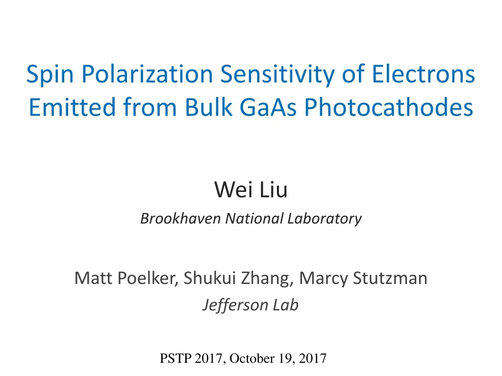 spin polarization sensitivity of electrons emitted from bulk gaas photocathodes
