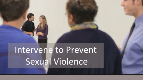 Intervene to Prevent Sexual Violence