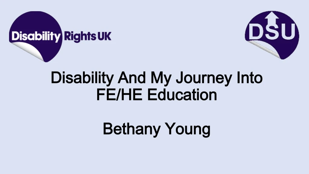 disability and my journey into fe he education bethany young