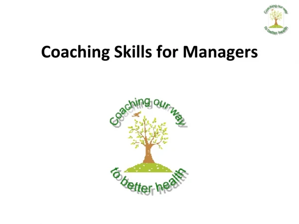 Coaching Skills for Managers