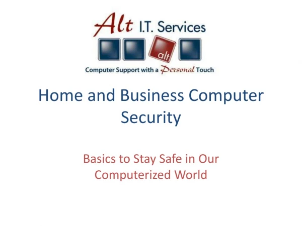 Home and Business Computer Security