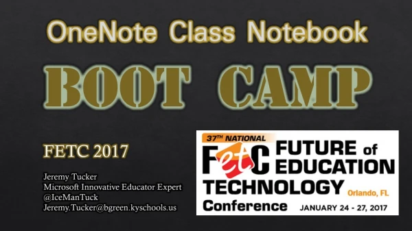 OneNote Class Notebook BOOT CAMP