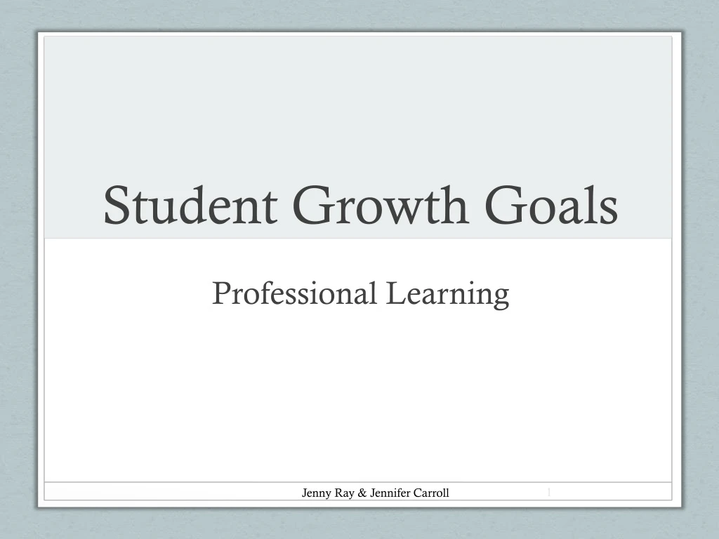 student growth goals