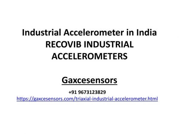 Industrial Accelerometer in India | RECOVIB INDUSTRIAL ACCELEROMETERS
