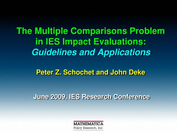 June 2009, IES Research Conference