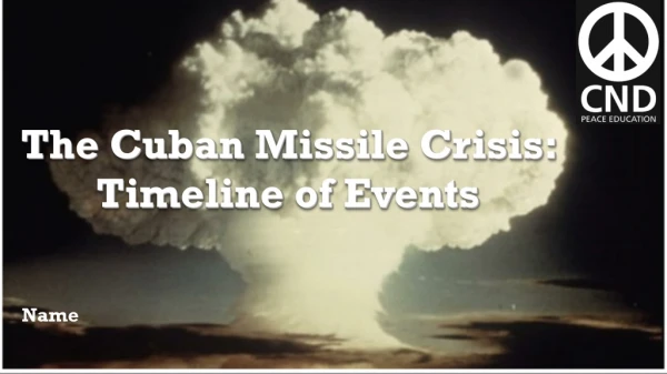 The Cuban Missile Crisis: Timeline of Events