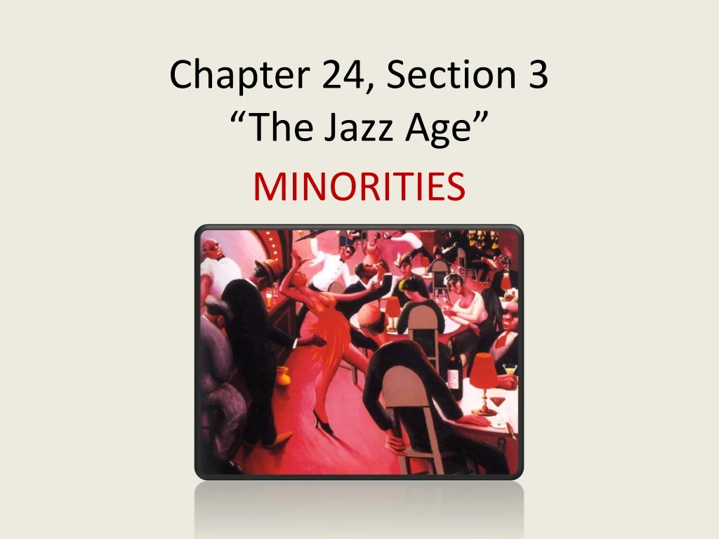 chapter 24 section 3 the jazz age