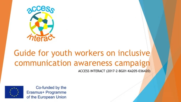 Guide for youth workers on inclusive communication awareness campaign