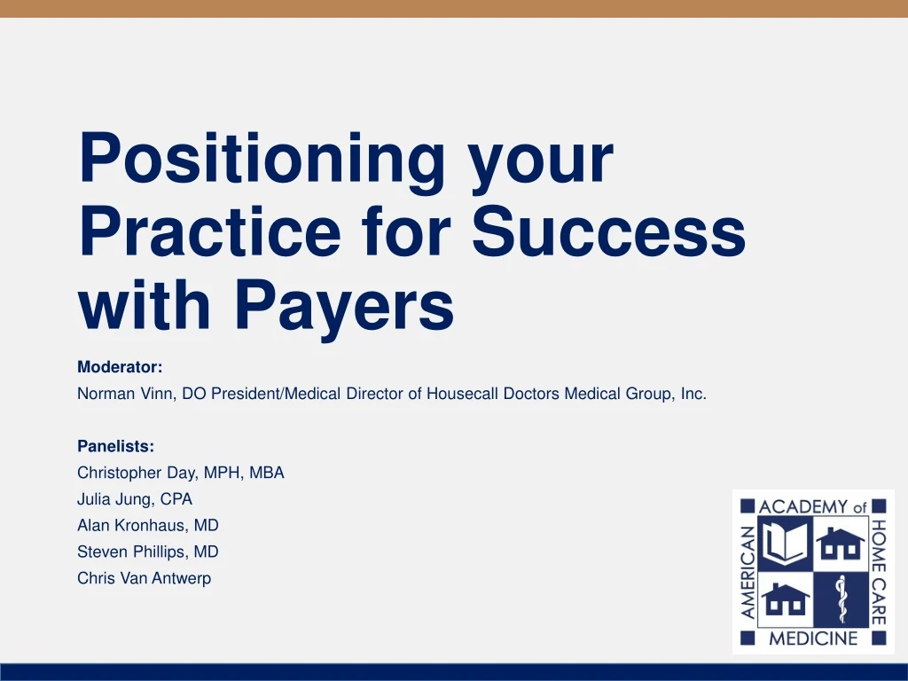 positioning your practice for success with payers