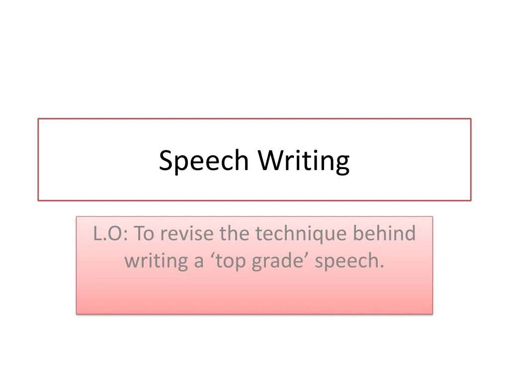 speech writing