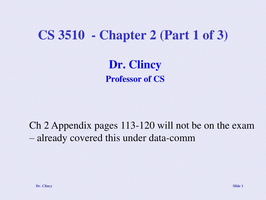 cs 3510 chapter 2 part 1 of 3