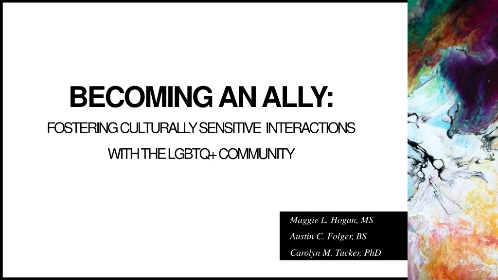 becoming an ally fostering culturally sensitive interactions with the lgbtq community