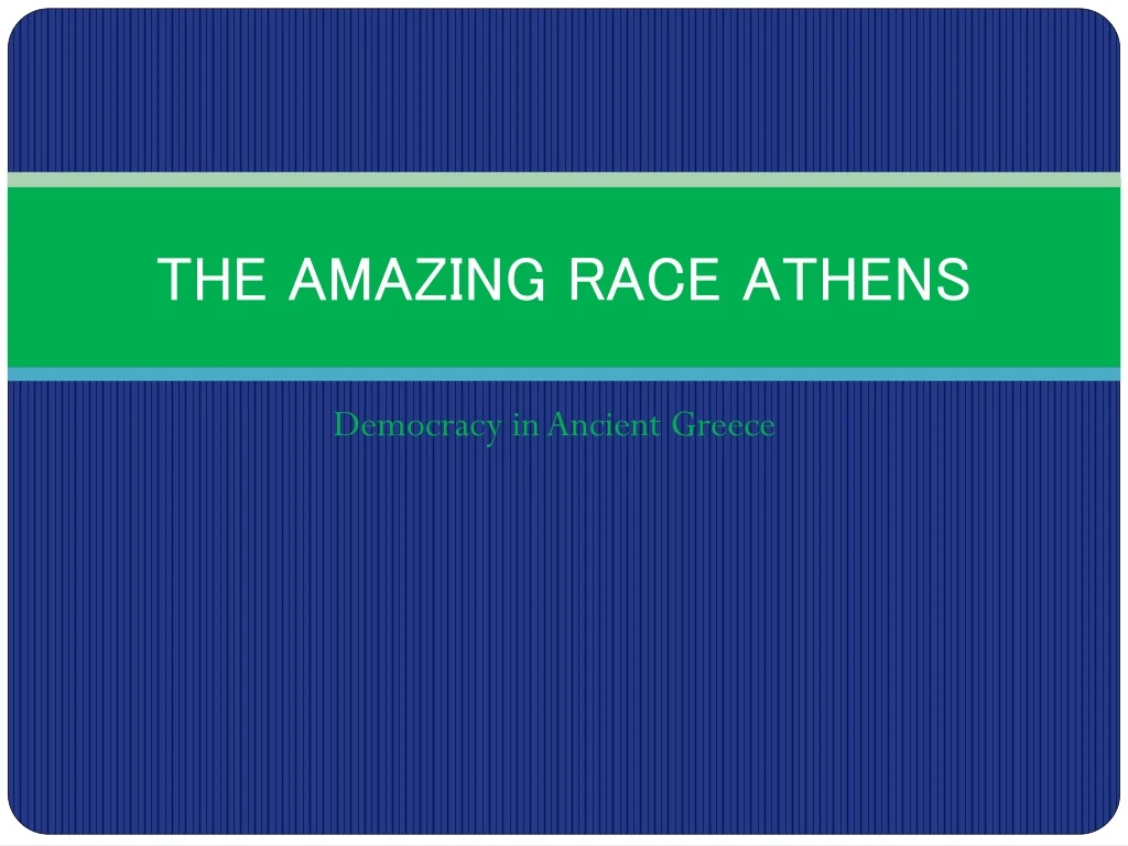 the amazing race athens