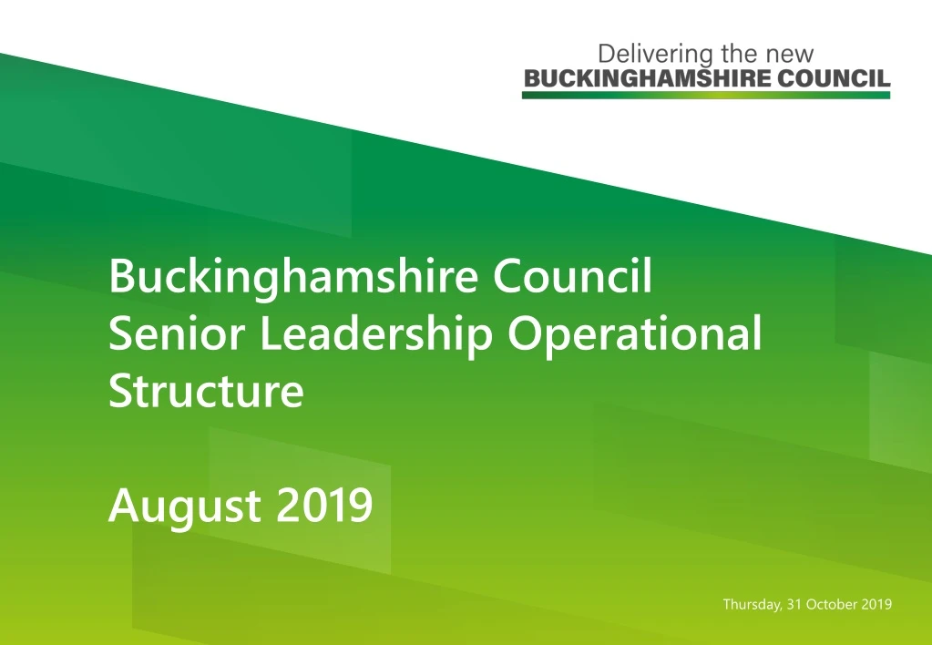 buckinghamshire council senior leadership
