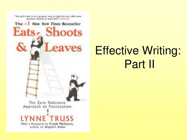 Effective Writing: Part II
