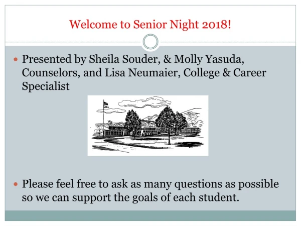 Welcome to Senior Night 2018!