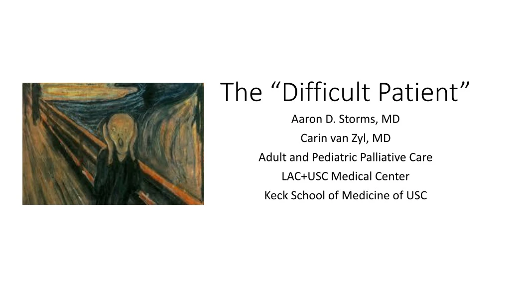 the difficult patient