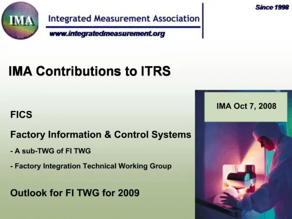 IMA Contributions to ITRS