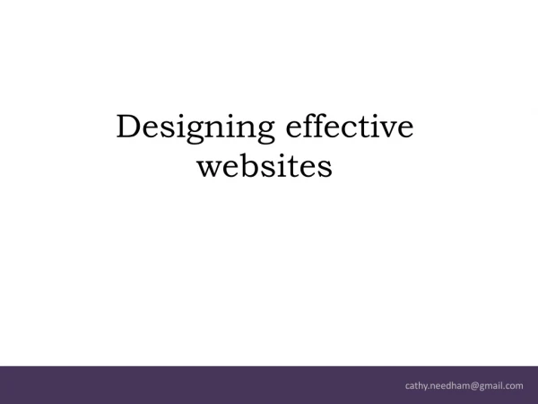 Designing effective websites