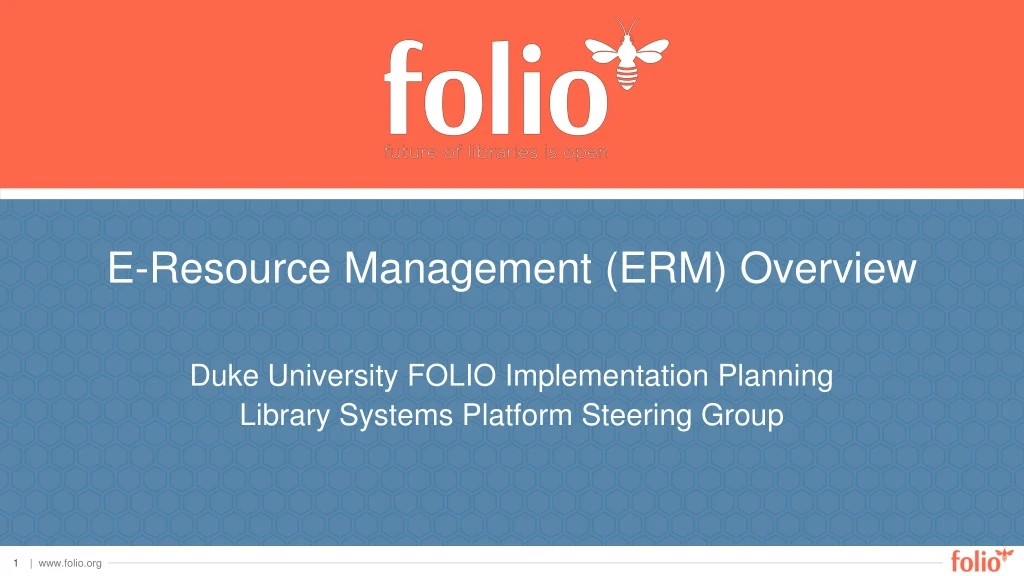 duke university folio implementation planning library systems platform steering group