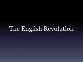 The English Revolution: Rise, Fall, & Restoration - slide 1