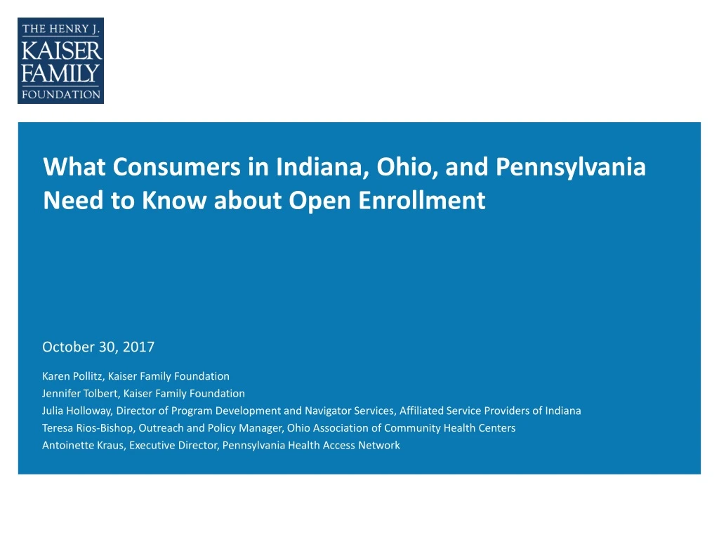 what consumers in indiana ohio and pennsylvania