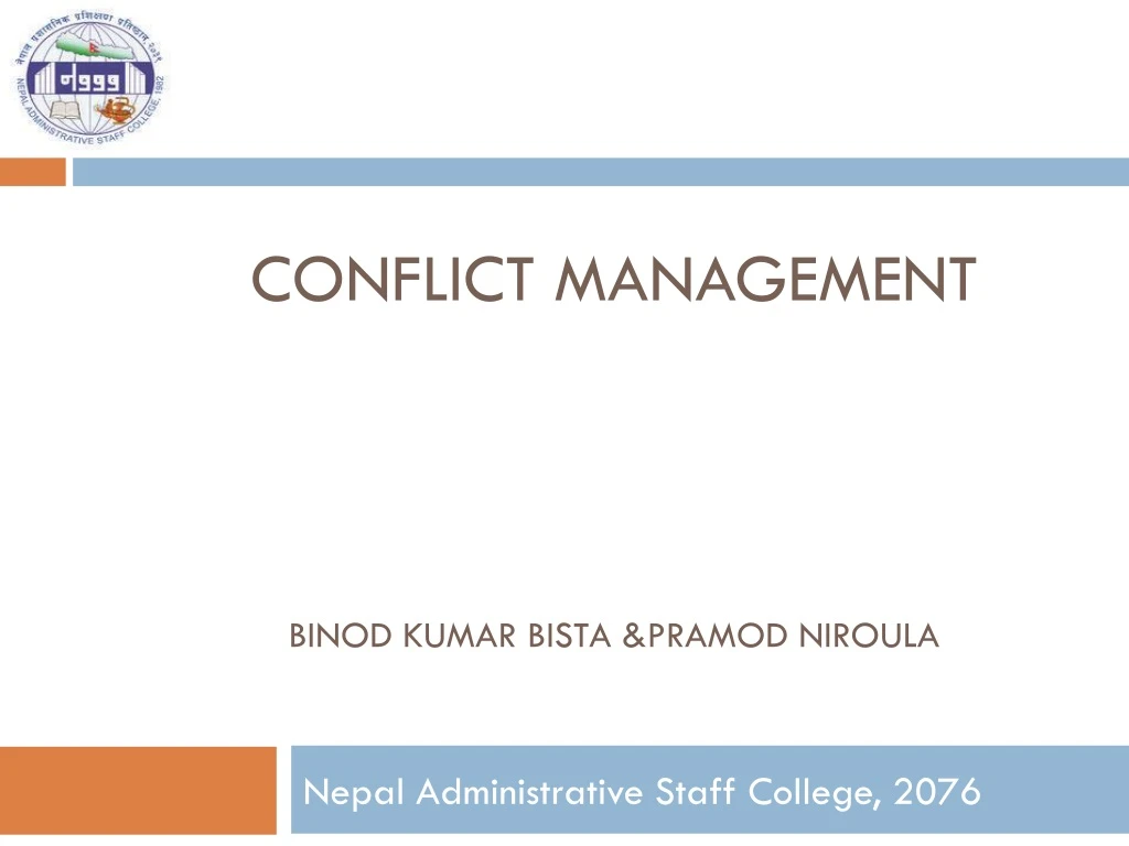 conflict management binod kumar bista pramod niroula