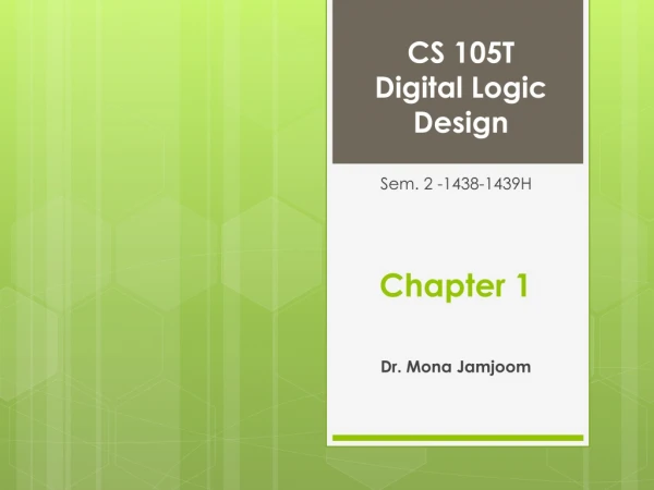 CS 105T Digital Logic Design