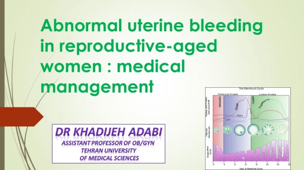 Abnormal uterine bleeding in reproductive-aged women : medical management